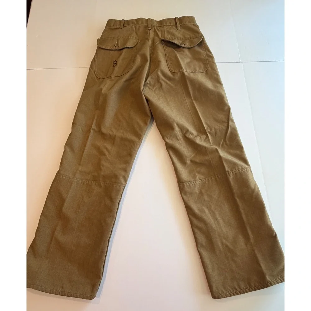 Bob Allen Sportswear Vintage Hunting Pants Tan Canvas Double Knee Mens 34x31